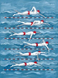 Swimmers In Motion by HUGO