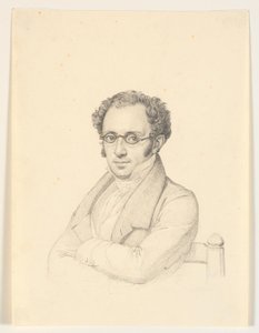 Portrait of Notary Public, Professor, Councillor Nicolai Christian Levin Abrahams by H.W. Bissen