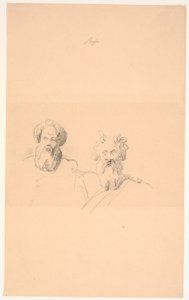 Two Bearded Study Heads. One for Moses by H.W. Bissen