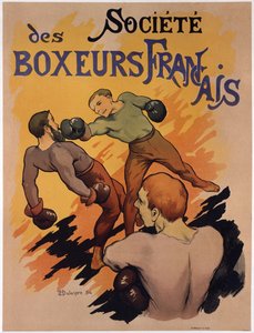 Poster advertising the Societe des boxeurs francais, 1894