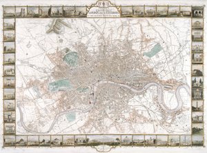 Map of London, 1851 by H Lacey