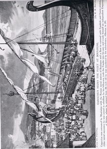 Carausius Seizing the Fleet at Boulogne, c.1910 by H. M. Burton