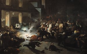 The Attempted Assassination of Emperor Napoleon III by Felice Orsini on the 14th January 1858 by H. Vittori Romano