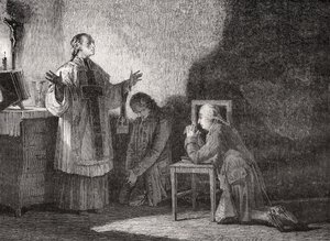 Louis XVI (1754-93) at Prayer Before his Execution