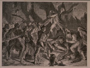 The Massacre in the Prisons in September 1792, Engraved by Jean-Baptiste Charles Carbonneau by H. de la Charlerie