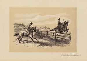 Hunting Sketches, No 3, Follow my Leader, eh? by Hablot Knight (1815 92) Browne