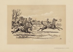 The Tumbletown Steeple-Chase, No 3, Too hot to last by Hablot Knight (1815 92) Browne