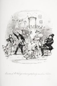 Emotion of Mr. Kenwigs on Hearing the Family News from Nicholas, illustration from 