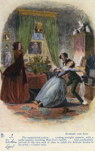 In Dickens Land - Dombey and Son Postcard, c.1907 by Hablot Knight Browne