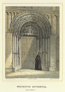 Rochester Cathedral, west doorway by Hablot Knight Browne