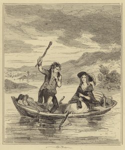 The Assassin Disarmed by a Smile by Hablot Knight Browne