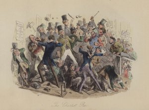 The Chartist Row by Hablot Knight Browne