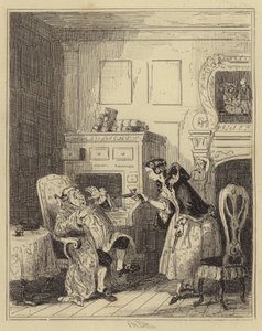The Duchess of Kingston Forcing Her Refractory Banker to Cash Up by Hablot Knight Browne