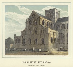 Winchester Cathedral, view of the north transept by Hablot Knight Browne