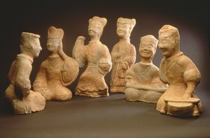 Group of Musicians, Dancers and Servants by Han Dynasty Chinese School