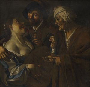 Procuress (forgery after Dirck van Baburen)