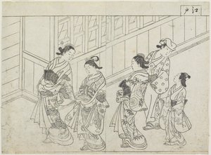 Five Prostitutes in Front of a House, early 1770s
