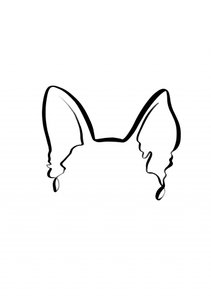 Minimalist Dog Cat Ears by Hanna Lee Tidd