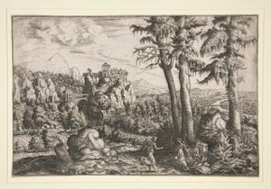 Landscape with Hagar and Angel by Hanns Lautensack