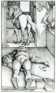 Sleeping Groom and Sorceress by Hans (after) Baldung Grien