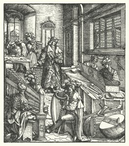 Archduke Maximilian of Austria as a Patron of Music by Hans (after) Burgkmair