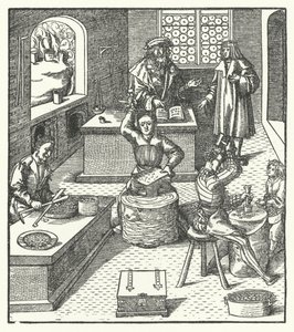Archduke Maximilian of Austria at the mint by Hans (after) Burgkmair