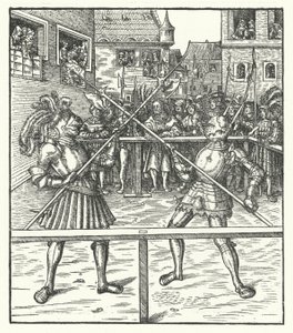 Archduke Maximilian of Austria fighting on foot using a halberd
