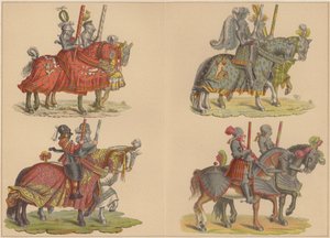Knights on horseback