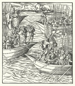 Ships Carrying German and French Soldiers off Leghorn, Italy