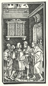 Woodcut from De Remediis Utriusque Fortunae (Remedies for Fortune Fair and Foul) by Petrarch by Hans (after) Burgkmair