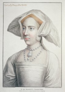 Portrait of The Lady Mary after Queen (1516-58) (engraved by Francesco Bartolozzi, 1796)