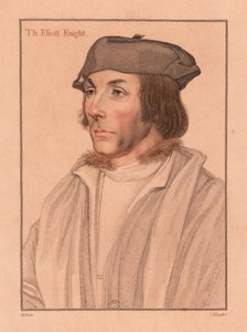 Sir Thomas Elyot, English diplomat and scholar (engraving) by Hans (after) Holbein the Younger