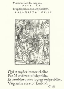 The Pope (engraving) by Hans (after) Holbein the Younger