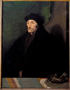 Portrait of Erasmus of Rotterdam, Dutch Humanist by Hans (attr. to) Holbein the Younger