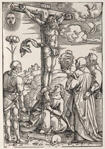 Christ on the Cross with Mary, St. John, Mary Magdalen and St. Stephen by Hans Baldung