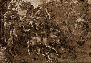 Battle of the Knights with Death by Hans Baldung Grien