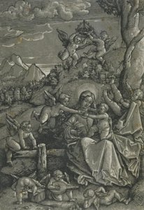 Madonna with Child and Angels in a Landscape by Hans Baldung Grien