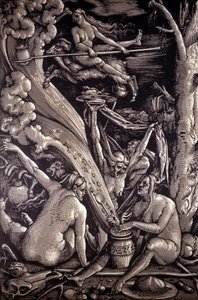 The Sabbath of the Witches, Engraving by Hans Baldung Green