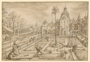 Ordering of a Palace Garden in Early Spring, Presumably from a Series of Monthly Representations by Hans Bol