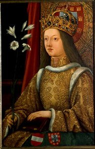 Portrait of Alienor of Portugal, after an original of 1468 by Hans Burgkmair