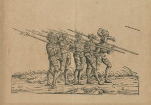 Fencer with Halberds by Hans Burgkmair der Ältere