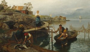 After Fishing by Hans Gude