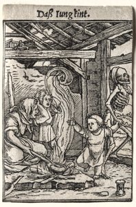 Dance of Death: The Child by Hans Holbein
