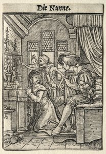 Dance of Death: The Nun by Hans Holbein