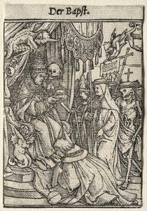 Dance of Death: The Pope by Hans Holbein