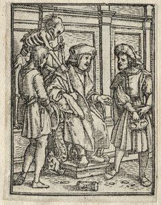 The Dance of Death: The Canon or Prebendary, The Judge by Hans Holbein