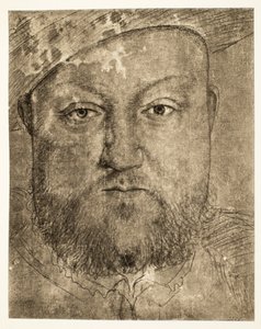 Henry VIII chalk drawing, c.1540, pub. 1902