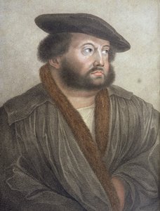 Portrait of Hans Holbein engraved by Francesco Bartolozzi by Hans Holbein der Jüngere