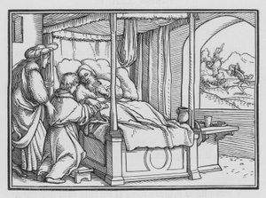 Jacob Deceives His Father and Obtains the Blessing, Genesis XXVII, 21