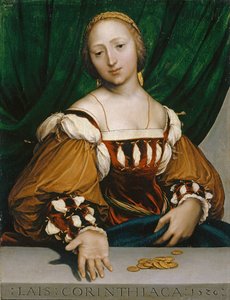 Laïs of Corinth, 1526 by Hans Holbein der Jüngere